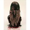 Spring Floral Mesh Scalloped Design Headscarf, Bohemian Floral Embroidered Wrap, Suitable For Women In All Seasons