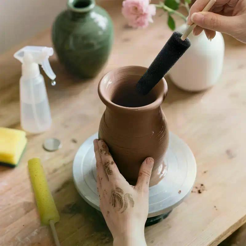 1/2PCS Pottery Pull Blank Tool Water Absorbing Sponge Stick DIY Ceramic Handicraft Blank Finishing Replenish Water Tool