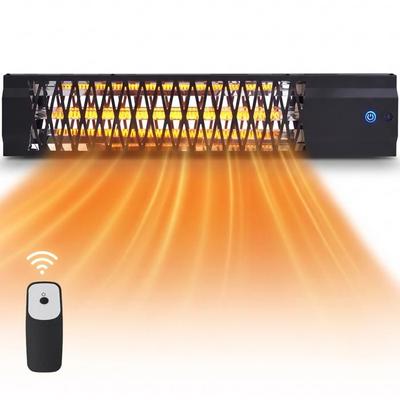 Chauffage Radiant d'Extérieur NETTLIFE 2000W Noir Sablé 65 X 13;1 X 6 Cm IP65 Intérieur/extérieur