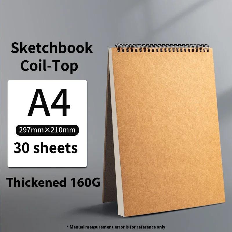 A3/A4//A5/8k/16k Skizzenbücher zum Zeichnen Skizzierpapierblock Innen Leer Zeichnen Graffiti Kunstbedarf 120g 160g Spiralbindung Notizbuch