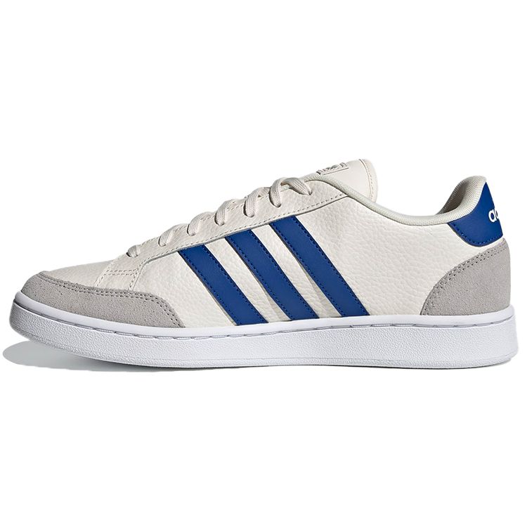 Adidas Neo Grand Court Se Synthetic Leather Breathable Low-Top Sneakers Unisex Sneakers Off-White Gray Blue FY8168