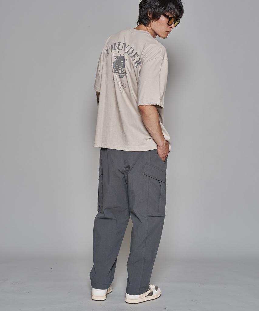 MANIAMASS Relaxed Fit Chest Pocket Short Sleeve Tee (Couger A)