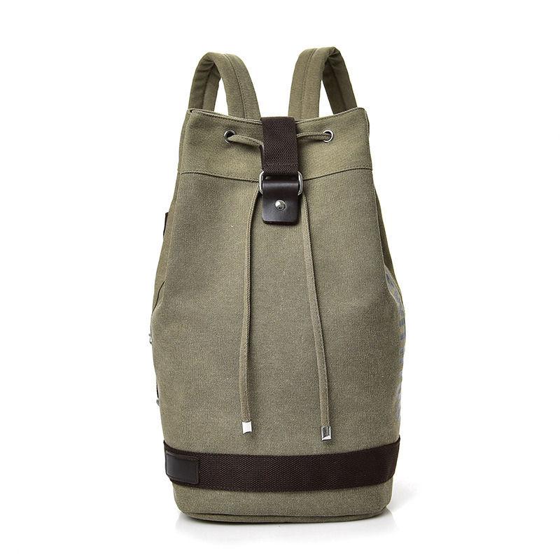 Men's Large Canvas Backpack - Outdoor Sports & Travel School Bag