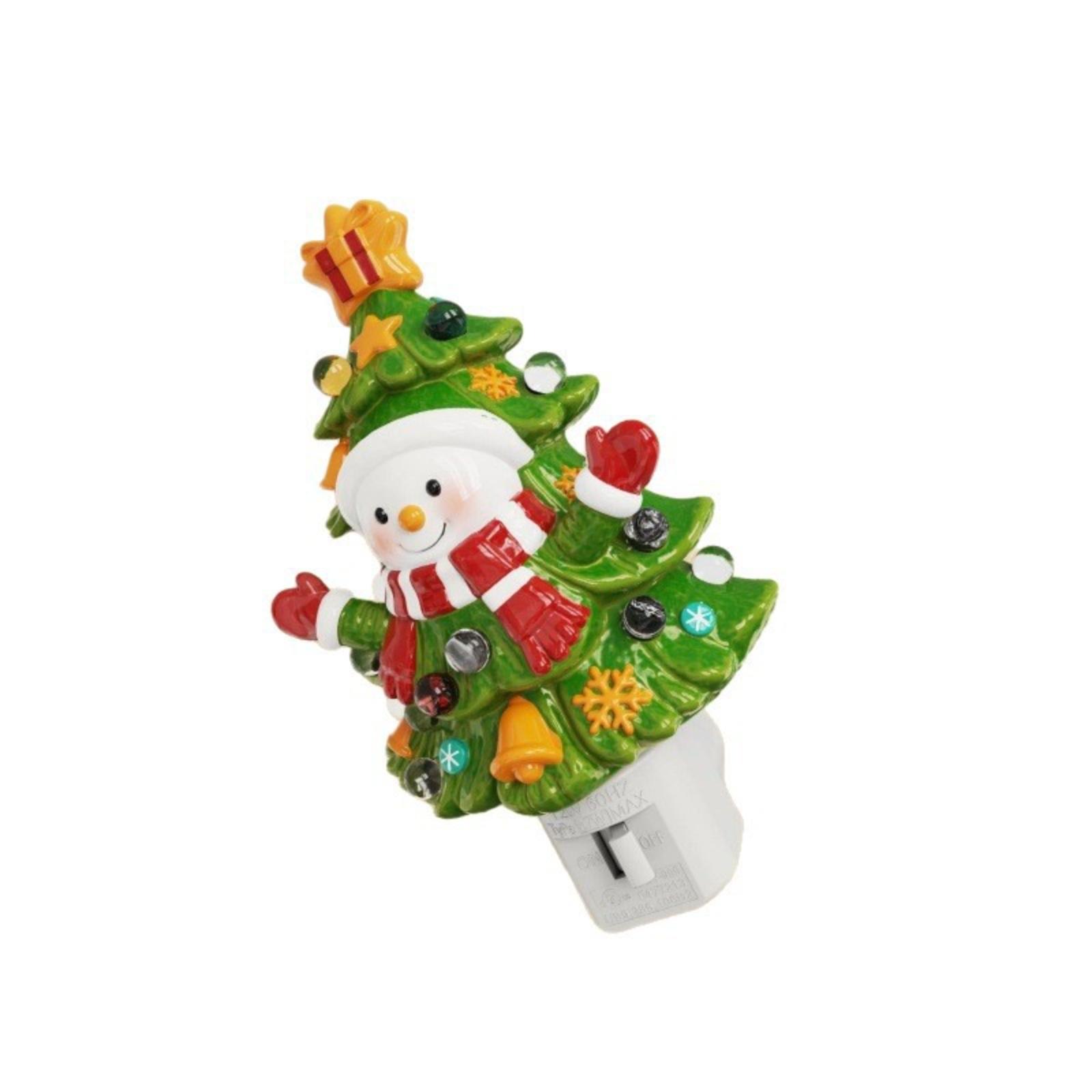 

Рождественская елка Снеговик Ночник со светом Рождественская праздничная вечеринка Сцена Украшение Украшение Смола One Size