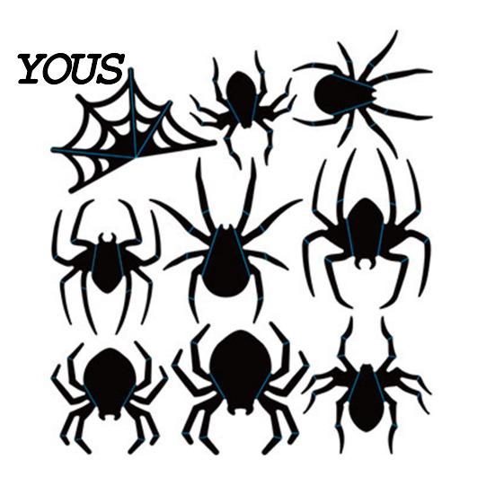 DIY Wall Decoration for Novices Halloween 3D Stickers, Self-adhesive Peel And Stick PVC Waterproof Modern Art Apartments Ghost/Bat/Spider Decals Home