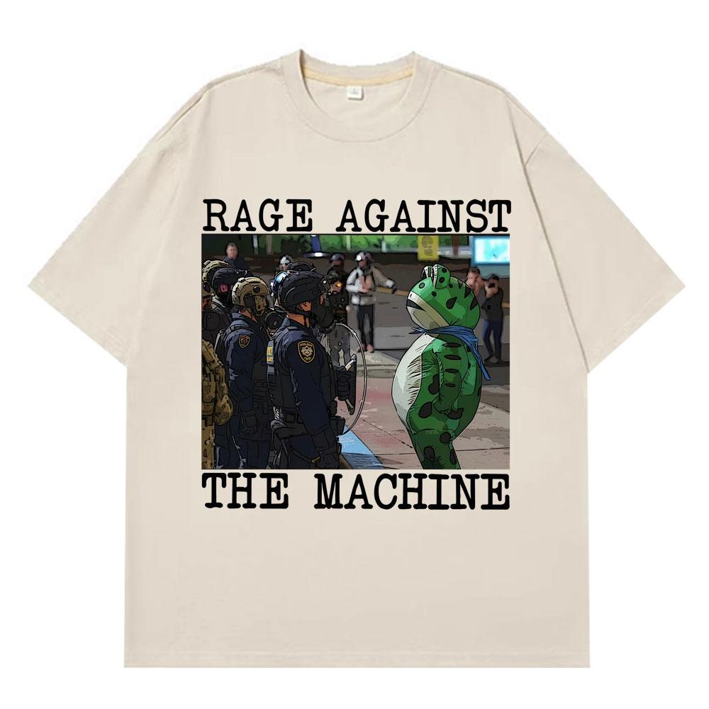 

Portland Frog Protest Meme Frog Viral Meme Tshirt Unisexs Women 100 Cotton Hiphop Tshirts Shortsleeved Casual Loose Tshirts S