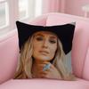 Singer L-Lainey W-Wilson Pillow Case Square Double-Sided Printing Short Plush Sofa Cushion Cover Bedroom Bedside Pillow