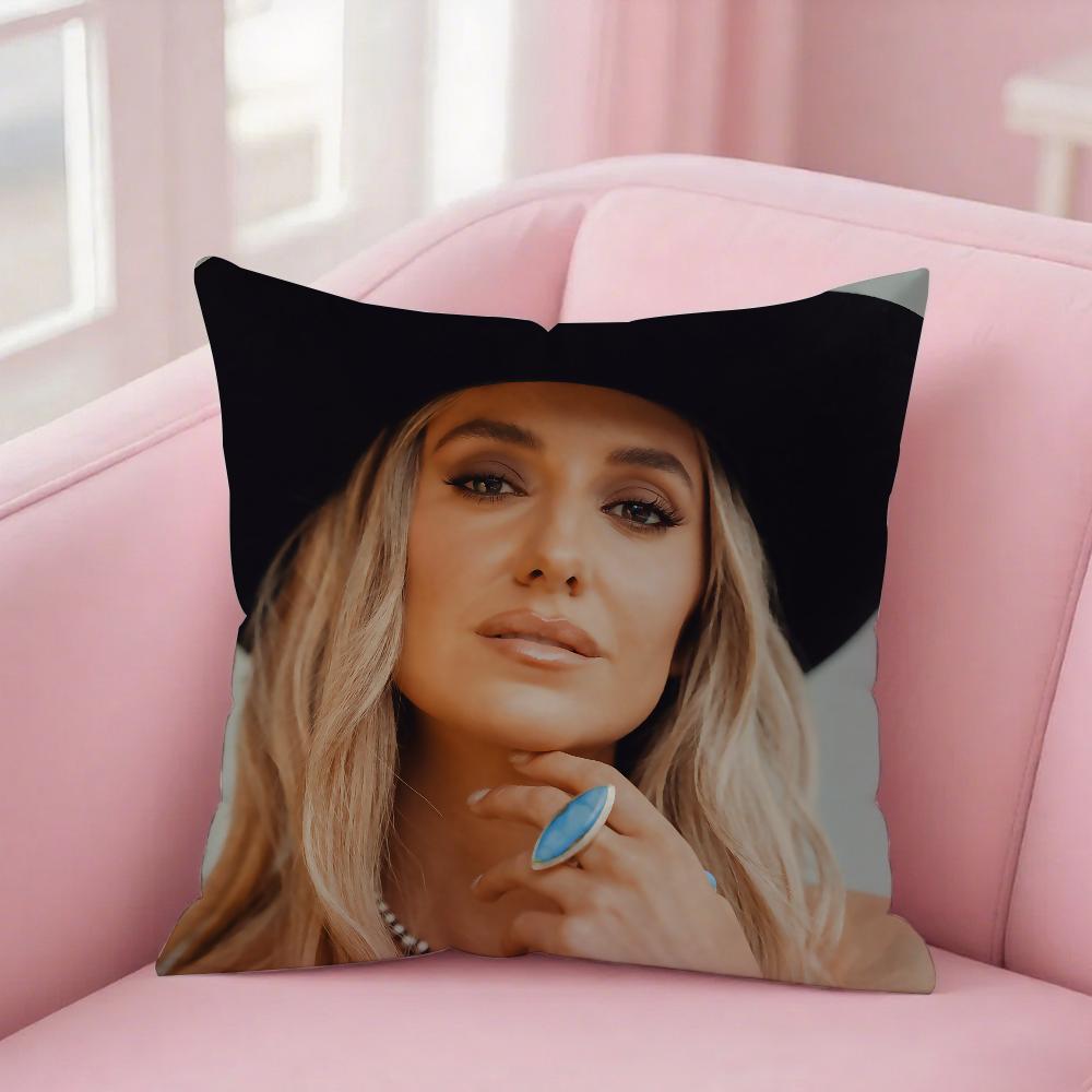 Singer L-Lainey W-Wilson Pillow Case Square Double-Sided Printing Short Plush Sofa Cushion Cover Bedroom Bedside Pillow