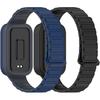 2 Pack Bands Compatible with Xiaomi Smart Band 9 Active Band for Men and Women,Adjuseable Magnetic Sport Silicone Replacement Strap for Xiaomi Smart