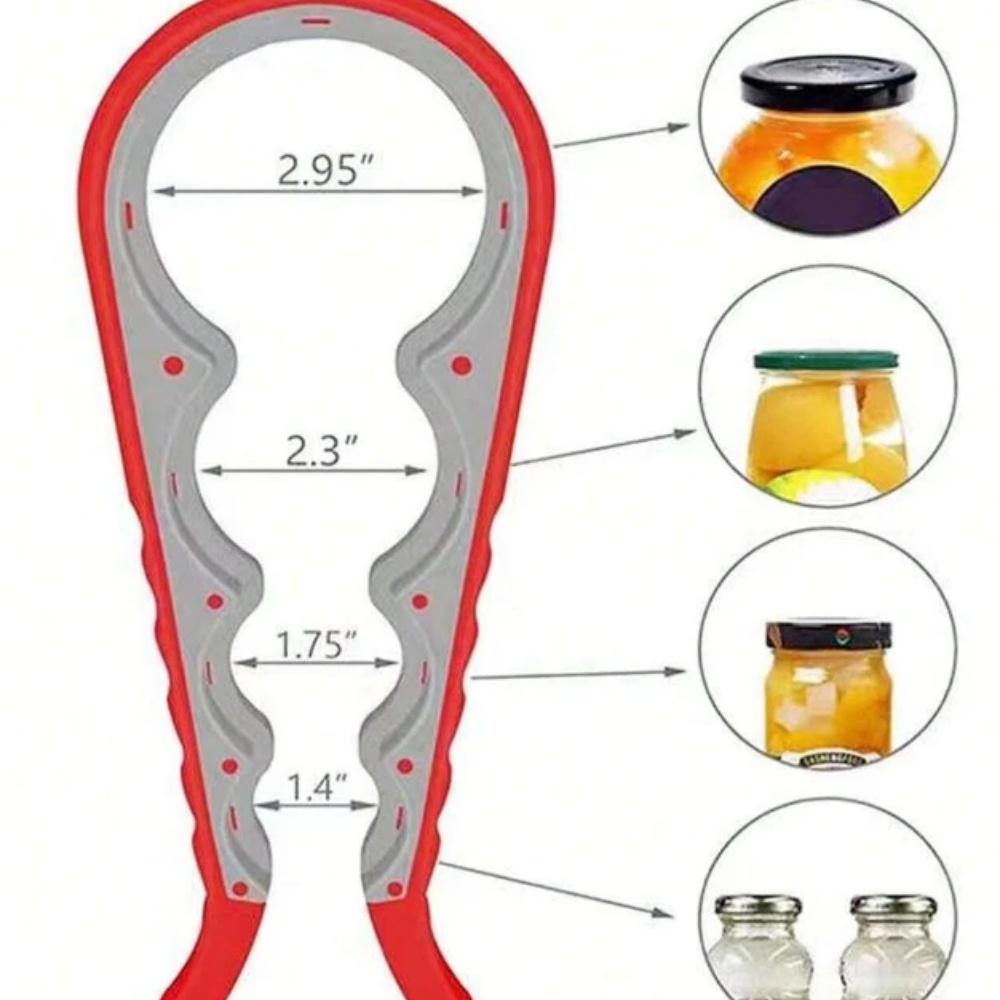 1 STÜCK 4 In 1 Deckel Glasöffner Schraubverschluss Flaschenöffner Dosenöffner Manuell Rutschfest Drehverschluss Flaschenwerfer Öffner Küchenhelfer