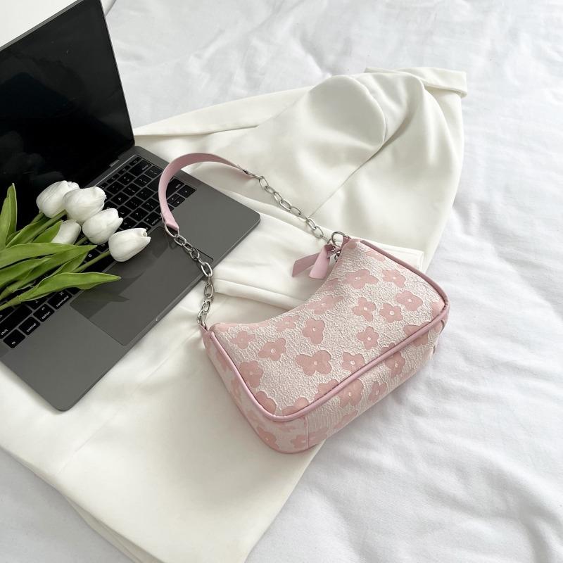 Mode Vilt Schoudertassen voor Dames Kleine Casual Onderarmtas Dames Handtas Crossbody Tassen voor Dames roze