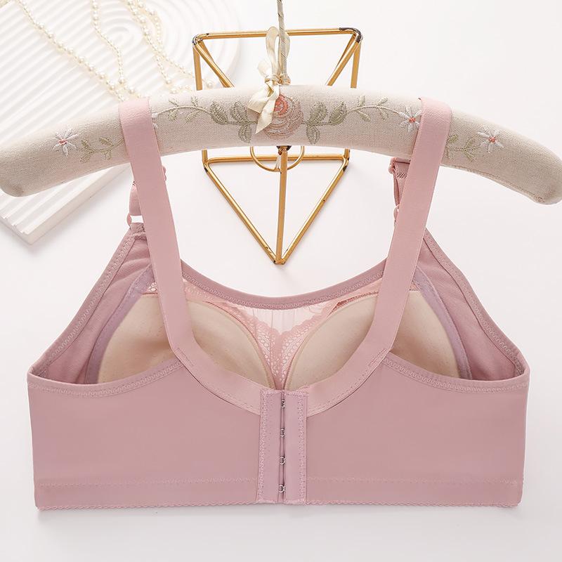 Plus Size Bandeau Bra Women Thin Wireless Full Coverage Push Up Side Smoothing Backless Bra Anti Slip Comfortable Supportive Underwear