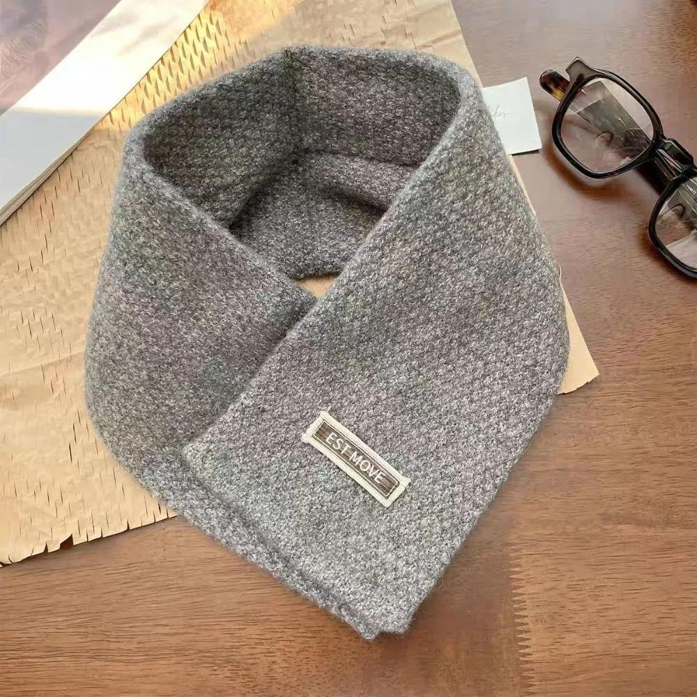 Thickened Knitted Scarf Solid Color Winter Scarf Fashionable Neck Warmer Winter