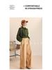 Women's Long Sleeve Washed Corduroy Blouse - Drop/Regular Shoulder, 100% Cotton, Slim Fit, for Spring, Autumn, Winter.