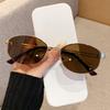 New high-end old money style sunglasses retro UV-proof metal sunglasses tide