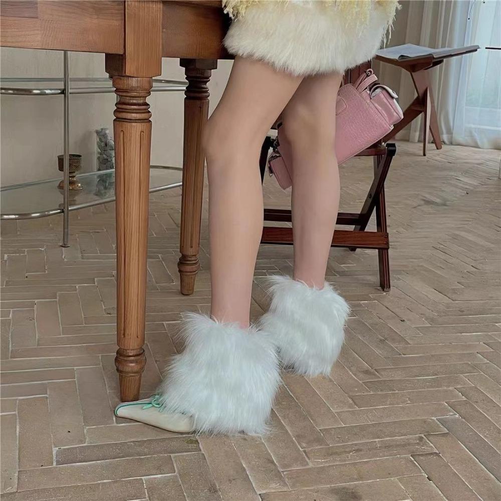 

Женские гетры в стиле вестерн, ковбойские меховые гетры, коричневые ретро, носки из меха горячей девушки, длинные меховые носки для ботинок, теплые и стройнящие 25cm