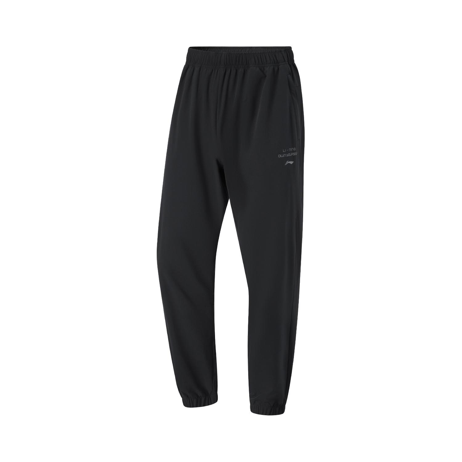 

Li-Ning Comfortable Quick-Dry Tapered Sports Pants Men bottoms Black AYKU499-4 L