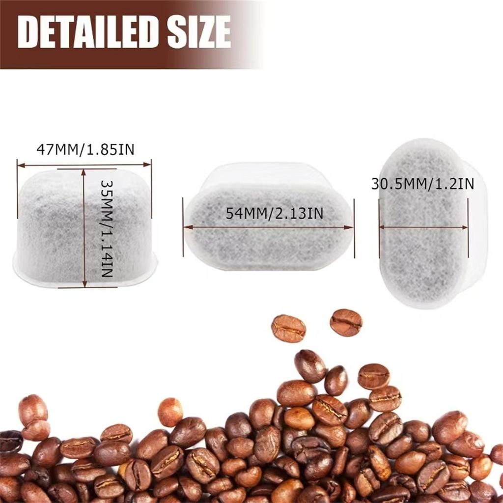 6Pcs Coffee Machine Replacement Activated Carbon Water Filter Coffee Maker Water Filter for ES601 ES655 ES701 CFP301