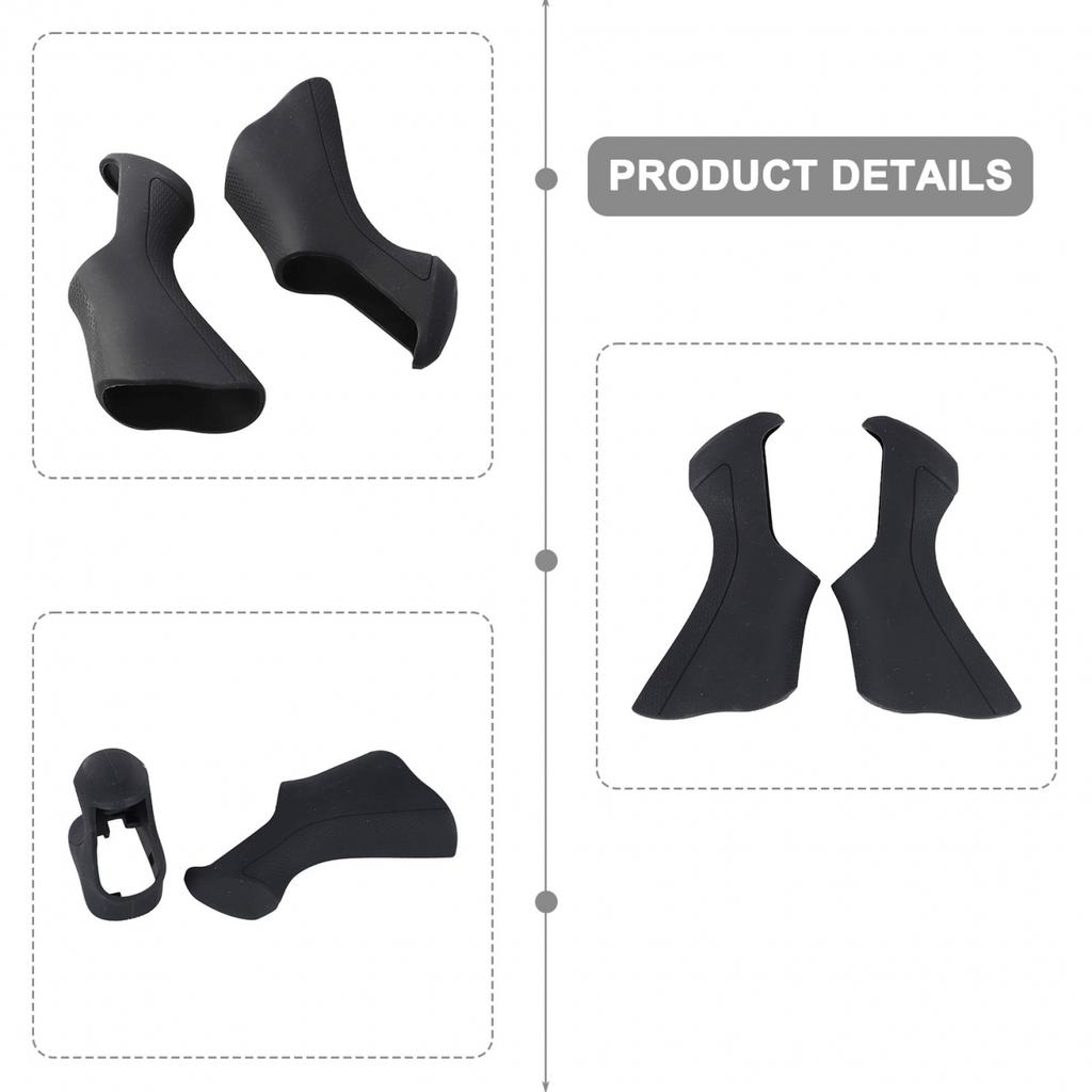 1pair Gear Shift Covers 2* Bicycle Black For-Shimano
