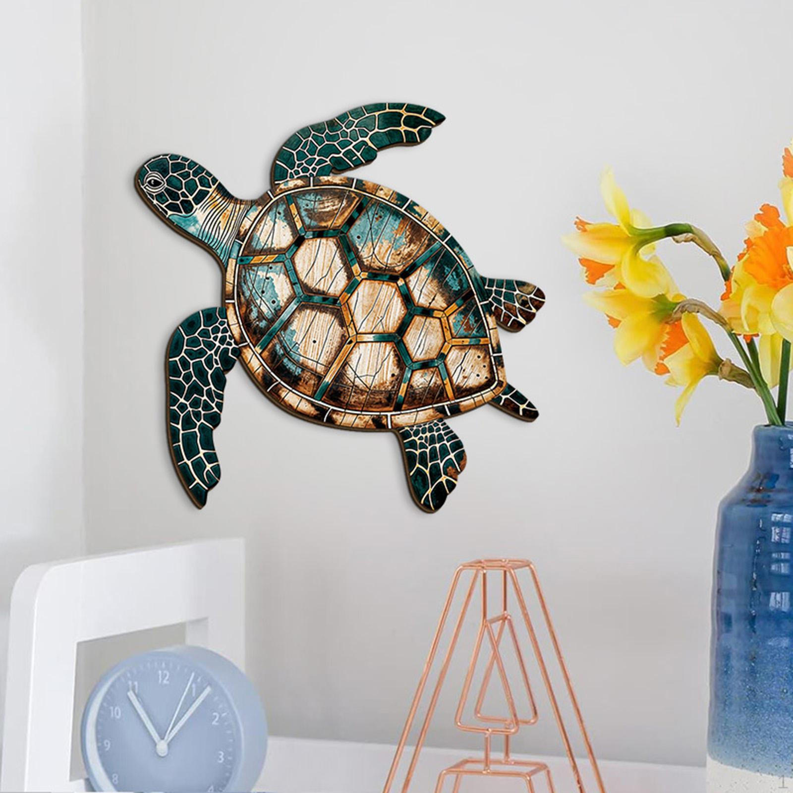 

Морские животные настенный декор, прибрежные подвесные украшения, 2D декоративные, пляжная тема, настенное искусство Sea Turtle Decor