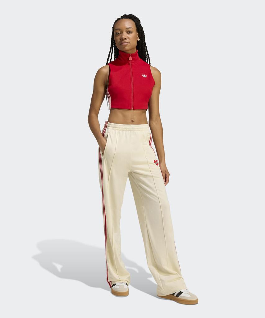adidas Firebird Loose Track Pants - Cream White:Red / Kq8056