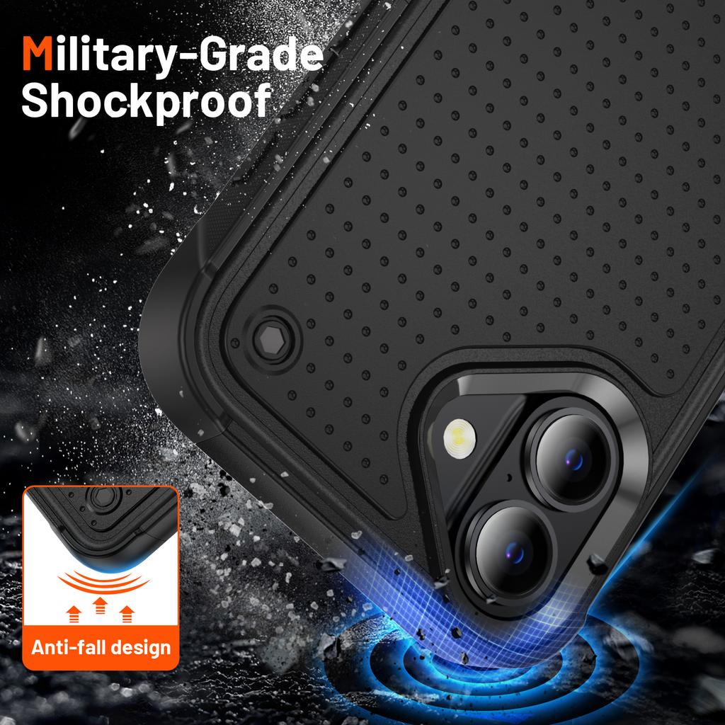 Fallschutz Mattes Case für Iphone 17 Pro Max 17 Air 16 15 Plus iphone14 12 13 14 Pro Iphone17 Iphone16 Doppelschicht Hüllen