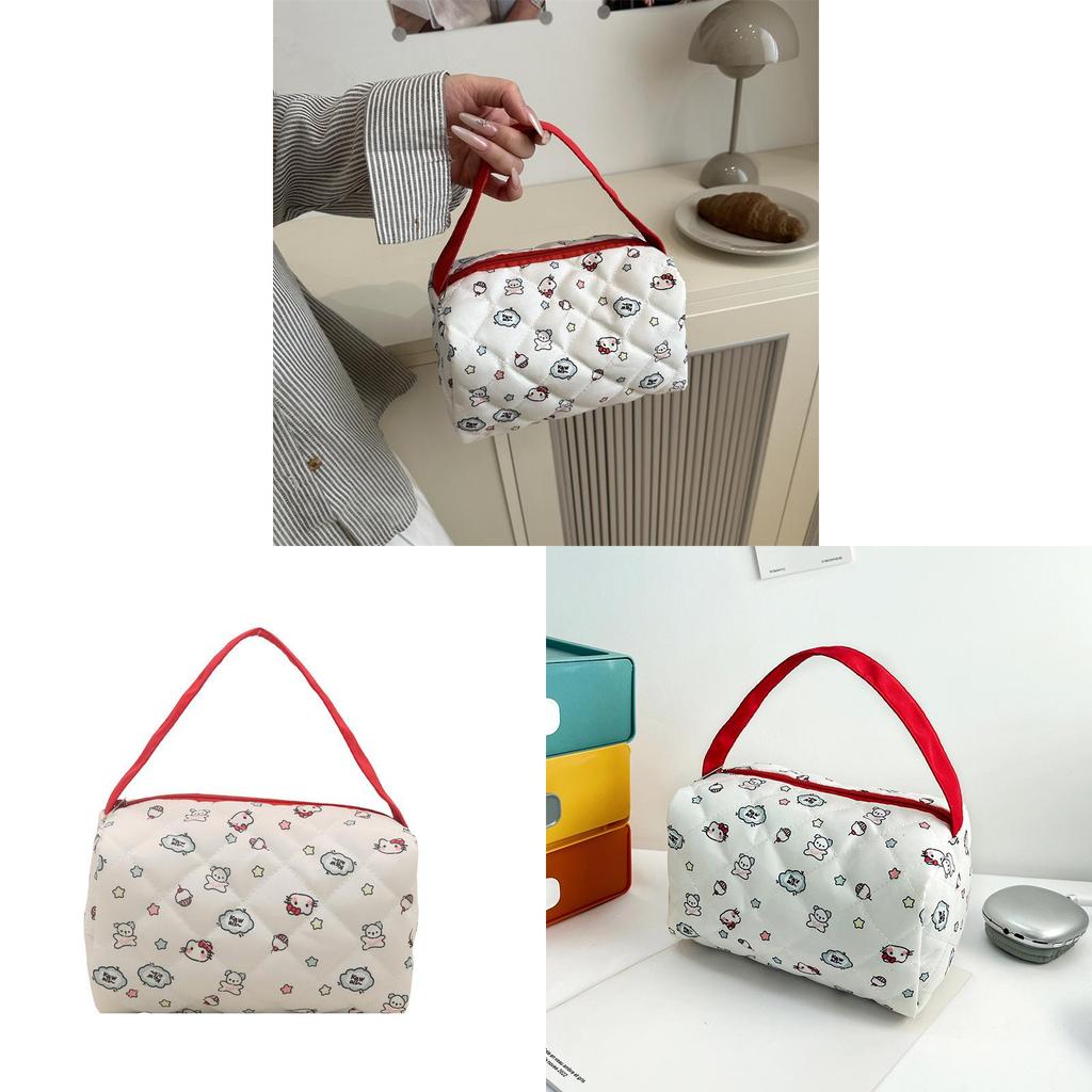 Oxford Fabric Large Capacity Makeup Bag With Waterproof Design For Daily Use Women