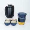 Kung Fu Travel Tea Set: Coarse Pottery Teacup Set with Customizable Logo for Office or Business Trips