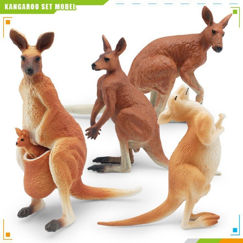 Handmade Craftsmanship Kangaroo Figures Simulated Design Kangaroo Statue Crafts Home Decoration