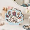 Dust-proof Seashell Display Box Wooden Shell Storage Box Display Organizer Box  Decorative Storage