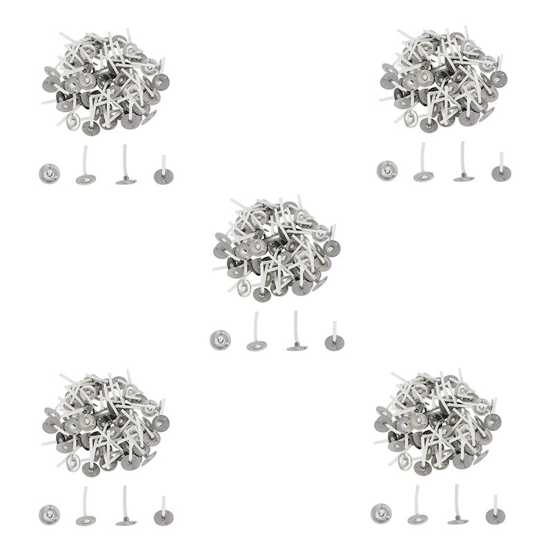 

ABUL-2500Pcs Candle Wicks 1 Inch Low Smoke Candle Wick With Metal Tabs Tea Light Wicks For Candle Making