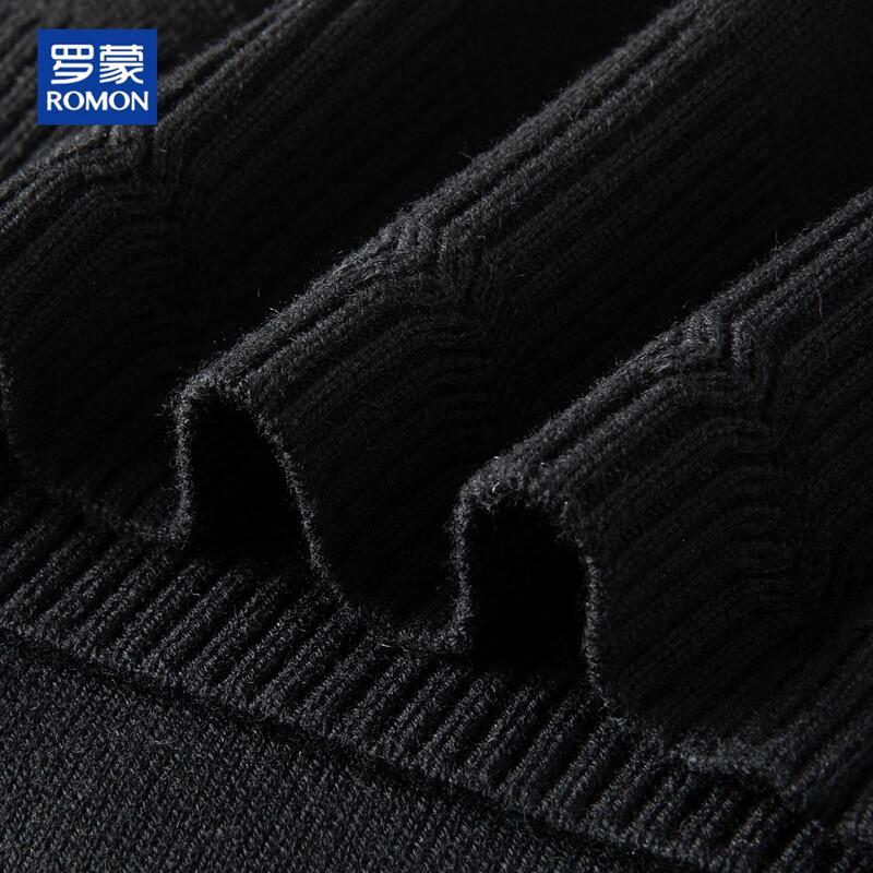 ROMON Men's Wool-Blend Baseball Collar Knit Cardigan