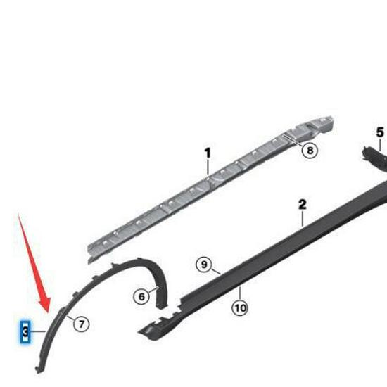 BMW X6 F16 Radlaufschutz 51777319843/51777319844