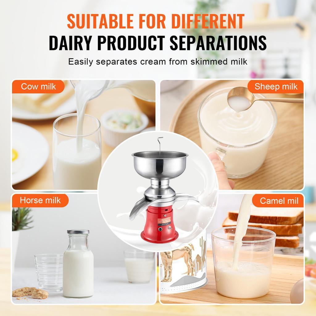 10500RPM 304 Stainless Steel Electric Cream Separators Milk Skimmer Multifunctional Milk Cream Centrifugal Separator
