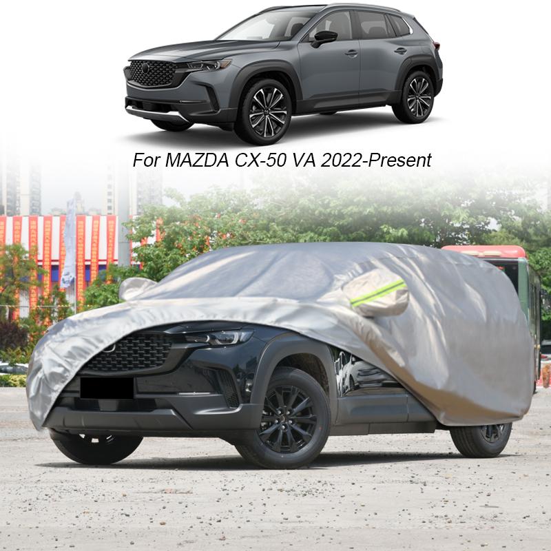 Volle Auto Abdeckung Regen Frost Schnee Staub Wasserdicht Für MAZDA CX-3 DK CX-30 DM CX-5 KF CX-50 VA CX-60 KH CX-8 KF CX-9 TC MX-30 DR