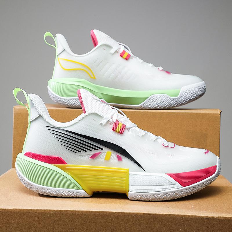 Foreign trade new basketball shoes men's actual combat wear-resistant low-top non-slip breathable student shock high-quality sports shoes women