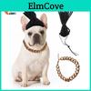 Stylish Pet Gold Chain Necklace With Funky Dog Dreadlock Wig Perfect For Halloween And Christmas Celebrations