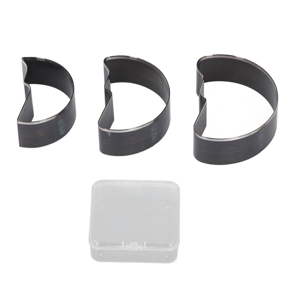 3PCS Moon Shape Cutting Dies Alloy Steel Hollow Leather Hole Punch Cutter for Crafts Making 70mm