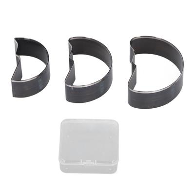 3PCS Moon Shape Cutting Dies Alloy Steel Hollow Leather Hole Punch Cutter for Crafts Making 70mm