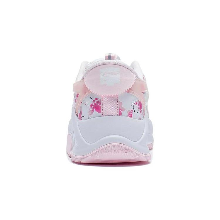 Li Ning Comfortable Versatile Non-Slip Shock-Absorbing Wear-Resistant Breathable Casual Shoes Kids Shoes Strawberry-Pink YKCS042-6