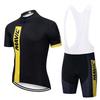 Cycling Suit Short-sleeved Suit Men's Mountain Bike Summer Bicycle Men's Top Strap Shorts