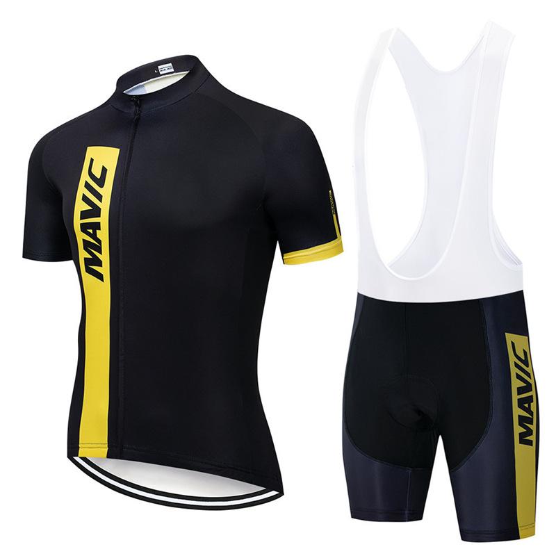 Cycling Suit Short-sleeved Suit Men's Mountain Bike Summer Bicycle Men's Top Strap Shorts