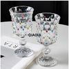Elegant Glass Champagne Cup Set Creative Hand-Painted High-Aesthetic Value Red Wine Glasses French Style Beverage Accessories