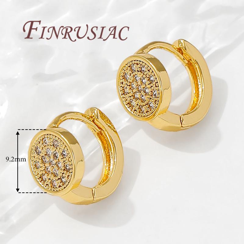 18K Gold Plated Fashion Hoop Earring For Women,Circle Earrings,Jewelry Accessories,Girl Gifts