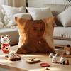Movie GGame of Thrones Cushion Cover Silky Short Plush Invisible Zipper Dustproof Sofa Pillow Case for Home Decor