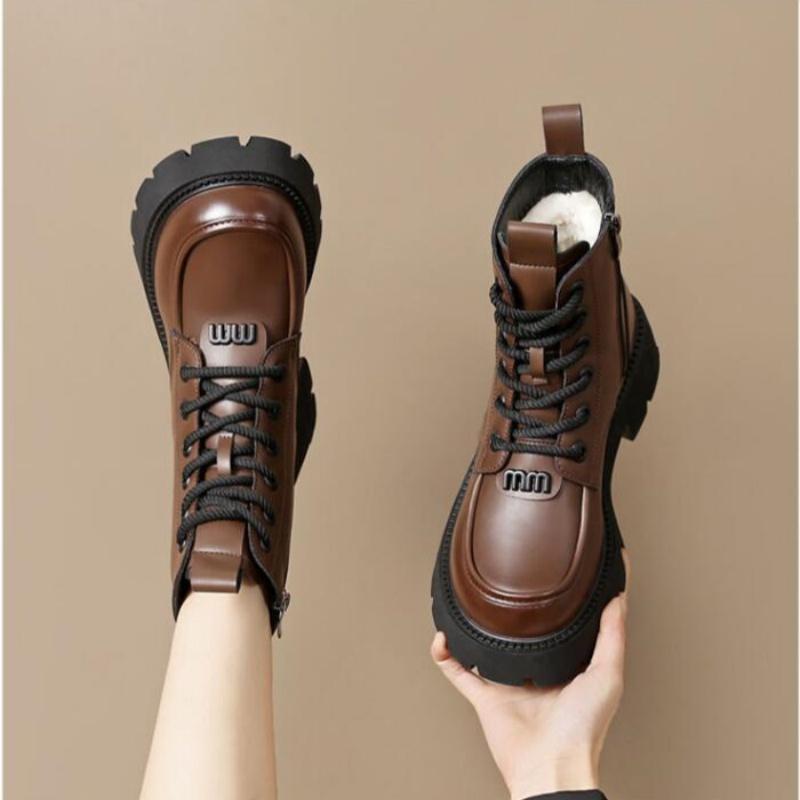 Fashion Fur Fur Integrated Snow Boots Wool Women's Boots Winter Velvet  Anti Cold Women's Shoes Warm Cotton Shoes Lamb Wool Cotton Boots