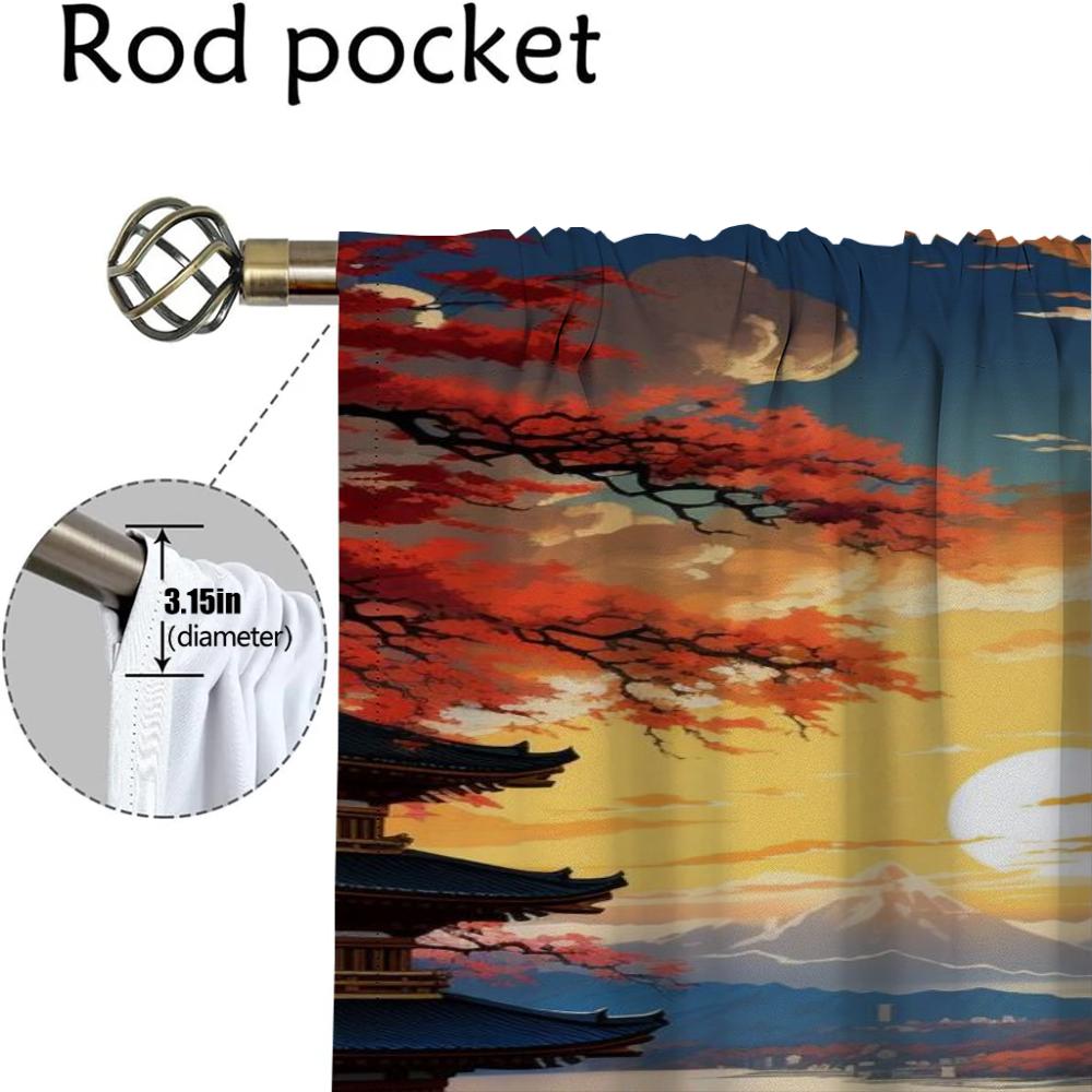 Curtains for Living Room Curtain for Room 2 Panel Japan Style Shades Halloween Decoration Partition Home Interior Curtains Child