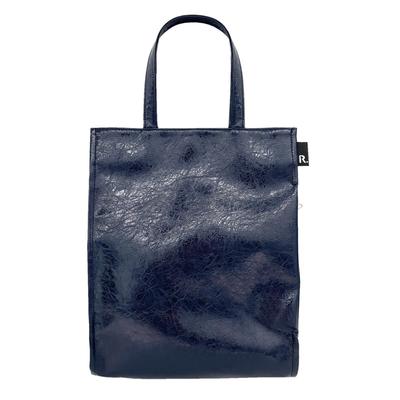 A4 Tote Bag Vertical Type Front Synthetic Leather 1057 05 [Rootote] LT.Arquatre.Classic-B Women's Wrinkle-Navy