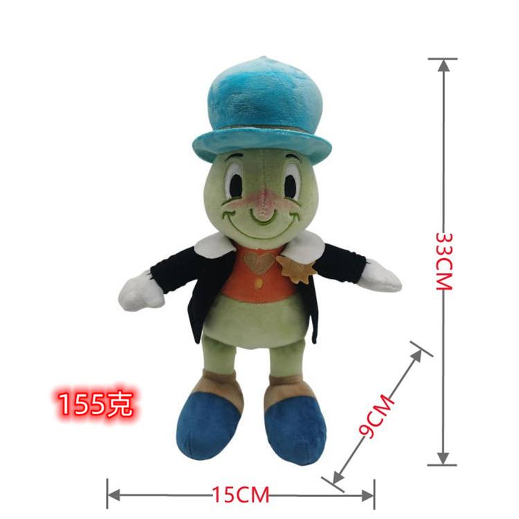 

33cm Disney Cartoon Pinocchio Jiminy Cricket Figaro Plush Toys Cute Stuffed Throw Pillow Plushies Dolls Room Decoration Gifts 33cm