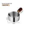 304 Stainless Steel Sauce Cup with Wooden Handle, Custom Logo, Multiple Specifications - Ideal for Steakhouses & Restaurants.